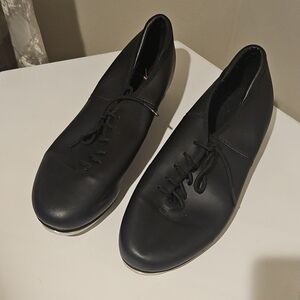 Black Lace-Up Tap Shoes